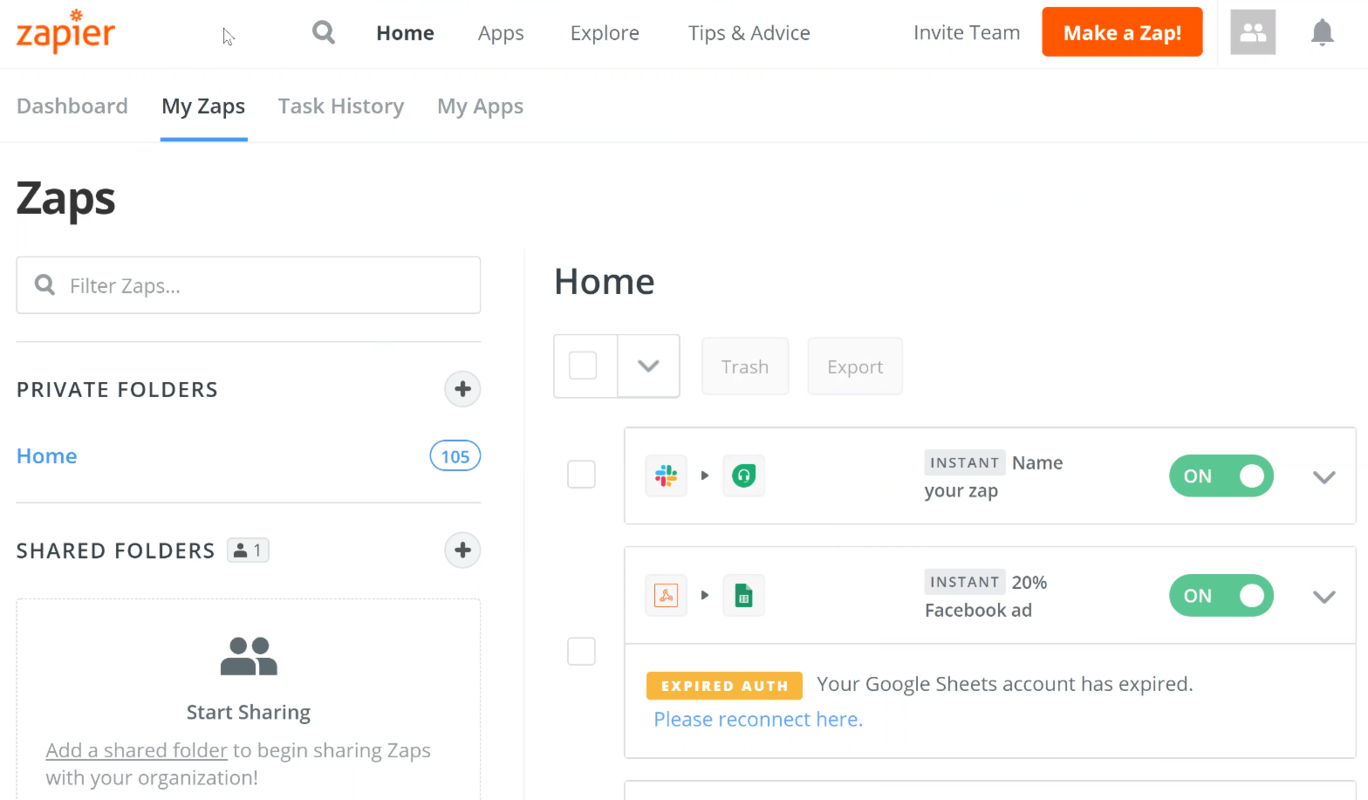 Select a connection type